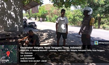 Wujudkan-Sitkamtibmas-Kondusif-Jelang-Pelaksanaan-Pilkada-Kab.Sikka-Piket-SPKT-II-Polsek-Waigete-Patroli-Rutin