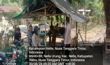 POLSEK-NELLE-POLRES-SIKKA-RUTIN-LAKSANAKAN-PATROLI-DAN-SAMBANG-WARGA