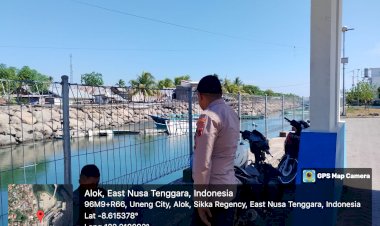 PIKET-POSPOL-KPPP-LAUT-MAUMERE-LAKSANAKAN-PATROLI,-JAGA-KEAMANAN-AREAL-PELABUHAN