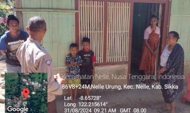 POLSEK-NELLE-POLRES-SIKKA-RUTIN-LAKSANAKAN-PATROLI-DAN-SAMBANG-WARGA