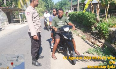 MENJAGA-KAMTIBMAS-POLSEK-BOLA--RUTIN-LAKSANAKAN-PATROLI-DAN-SAMBANG-WARGA