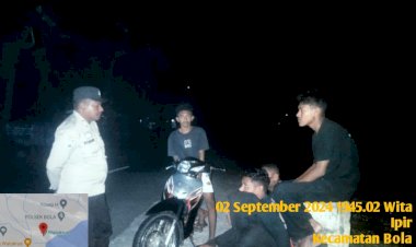 MENJAGA-KAMTIBMAS-POLSEK-BOLA--RUTIN-LAKSANAKAN-PATROLI-DAN-SAMBANG-WARGA