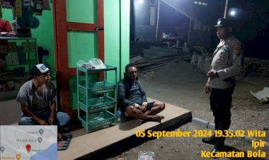 MENJAGA-KAMTIBMAS-POLSEK-BOLA--RUTIN-LAKSANAKAN-PATROLI-DAN-SAMBANG-WARGA