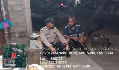 POLSEK-NELLE-POLRES-SIKKA-RUTIN-LAKSANAKAN-PATROLI-DAN-SAMBANG-WARGA