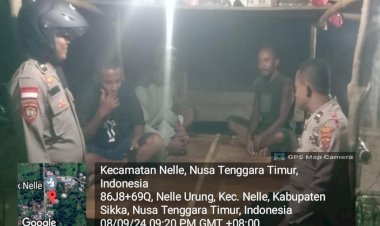 POLSEK-NELLE-POLRES-SIKKA-RUTIN-LAKSANAKAN-PATROLI-DAN-SAMBANG-WARGA