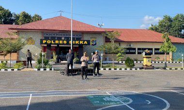 Wakapolres-Sikka-Pimpin-Apel-Pagi,-Tekankan-Kebersihan-Lingkungan-dan-Kerapihan-Personel