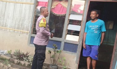 Bhabinkamtibmas-Desa-Du-Gelar-Patroli-Dialogis,-Ajak-Warga-Jaga-Kamtibmas-Jelang-Pilkada