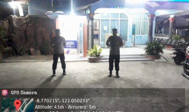 Patroli-Rutin-Polsek-Paga,-Polres-Sikka,-Amankan-Obyek-Vital