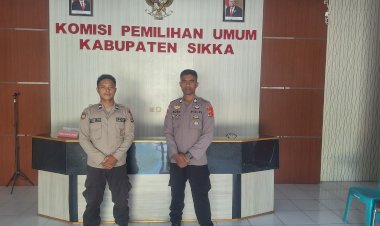 Polres-Sikka-Lakukan-Pengamanan-di-Kantor-KPU-dan-Bawaslu-dalam-Rangka-Operasi-Mantap-Praja-Turangga-2024