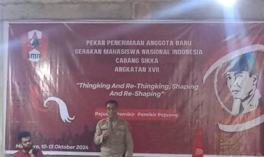 Kapolsek-Waigete-Hadiri-Pekan-Penerimaan-Anggota-Baru-GMNI-Sikka,-Serukan-Pentingnya-Kondusivitas-Jelang-Pilkada-2024