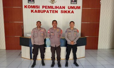 KEGIATAN-PENGAMANAN -DI-KANTOR-KPU-KAB.SIKKA-DAN-KANTOR-BAWASLU-KAB.-SIKKA-OLEH-PERSONEL-POLRES-SIKKA