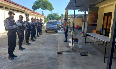 Apel-Pagi-Samapta-Polres-Sikka:-Pengamanan-9-Objek-Vital,-Personil-Diberi-Arahan-Siaga-dan-Cek-Kelengkapan-Senjata