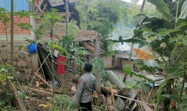 Polsek-Paga-Lakukan-Penanganan-Cepat-Setelah-Pohon-Tumbang-Timpa-Rumah-Warga-di-Desa-Bhera