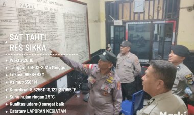 Kuatkan-Kesiapsiagaan,-Polres-Sikka-Laksanakan-Apel-Malam-dan-Cek-Rutin-Tahanan