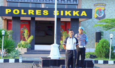 Jaga-Kebugaran,-Personel-Polres-Sikka-Gelar-Apel-Pagi-dan-Olahraga-Bersama