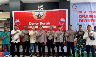 PERSONIL-POLRES-SIKKA-LAKSANAKAN-KEGIATAN-DONOR-DARAH-DALAM-RANGKA-ULANG-TAHUN-GRAMEDIA-KE-15