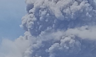 Polsek-Waigete-Polres-Sikka-Laksanakan-Monitoring-Pemantauan-Akibat-Erupsi-Gunung-Lewotobi-laki-laki-Yang-Berdampak-Di-Wilayah-Hukum-Polsek-Waigete.