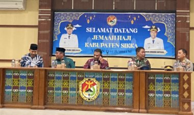 Kabag-SDM-Polres-Sikka-Hadiri-Penyambutan-Jemaah-Haji,-Wujud-Sinergi-Polri-dan-Pemda