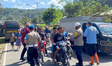 Polri-Untuk-Masyarakat-:Tim-Medis-Polda-NTT-Tetap-Siaga-di-Tengah-Erupsi-Gunung-Lewotobi