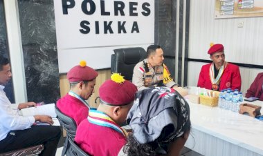 POLRI-UNTUK-MASYARAKAT:-PMKRI-ST.-THOMAS-MORUS-CABANG-MAUMERE-LAKSANAKAN-AUDIENSI-DENGAN-KAPOLRES-SIKKA