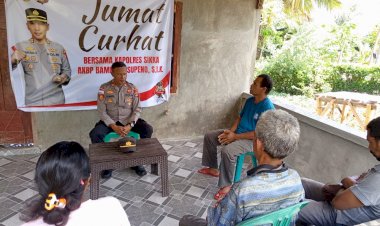 Warga-Usul-Pospam-dan-Pembinaan-Generasi-Muda,-Kapolsek-Kewapante-Tampung-Aspirasi-dalam-Jum’at-Curhat