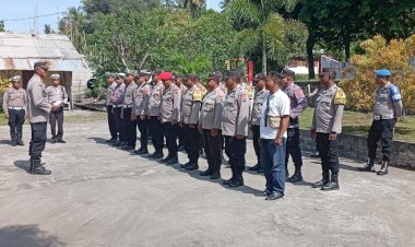 Polsek-Lela-Polres-Sikka-Gelar-Apel-Persiapan-Pengamanan-Ziarah-Umat-Katolik-Se-Keuskupan-Maumere-di-Sanctuarium-Wisung-Fatima
