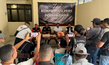 Kasus-Pencurian-dan-TPPO-Diungkap,-Kasat-Reskrim-Polres-Sikka-Polda-NTT-Beberkan-Fakta-di-Hadapan-Wartawan