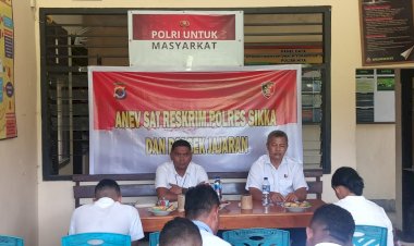 Sat-Reskrim-Polres-Sikka-Polda-NTT-Perkuat-Konsolidasi-dan-Disiplin-Penanganan-Perkara-dalam-Anev-Bulanan-di-Polsek-Nita