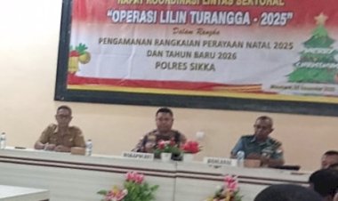 Jelang-Nataru,-Polres-Sikka-Polda-NTT-Gelar-Rakor-Lintas-Sektoral-Operasi-Lilin-Turangga-2025