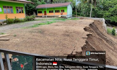 Hujan-Deras-Picu-Longsor-Turap-Sekolah,-Polsek-Nita-Polres-Sikka-Polda-NTT-Turun-Lakukan-Pengecekan