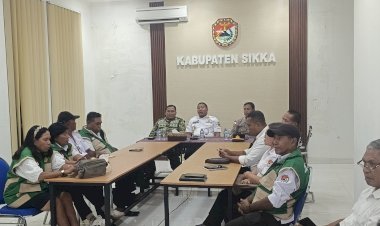 Komitmen-Dukung-Swasembada-Pangan,-Polres-Sikka-Polda-NTT-Hadiri-Panen-Raya-Nasional-Secara-Daring