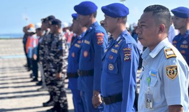 Satukan-Kekuatan-Pengamanan-Mudik,-Apel-Gabungan-Angkutan-Lebaran-Digelar-di-Pelabuhan-Maumere