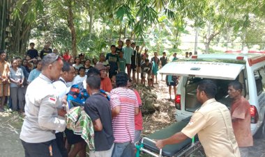 Laka-Maut-di-Tanjakan-Krado:-Dump-Truck-Bermuatan-Pasir-Terbalik,-Polsek-Bola-Polres-Sikka-Bergerak-Cepat-Tangani-TKP