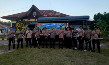 “Jelang-Hari-Bhayangkara-ke-80,-Polres-Sikka-Gelar-Gerakan-Indonesia-Asri-di-Polsek-Nita”