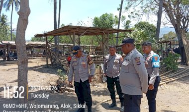 Pengaduan-Call-Center-110-Direspons-Cepat,-Polres-Sikka-Bubarkan-Judi-Sabung-Ayam
