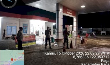 Persempit-Peluang-Kejahatan,-Jajaran-Polres-Sikka-Sisir-Kawasan-Rawan-dan-Pusat-Aktivitas-Warga-Lewat-Patroli-Rutin