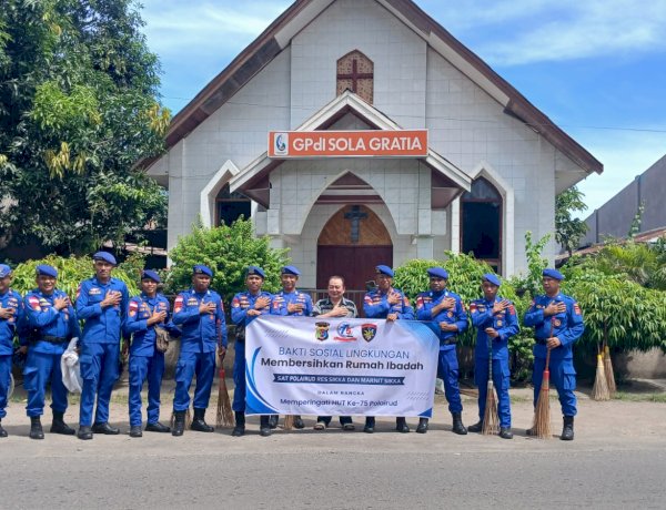 Dari Pura hingga Masjid, Satpolairud Sikka Polda NTT Rayakan HUT Polairud dengan Aksi Nyata