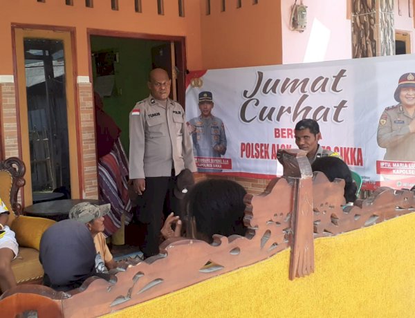 Polsek Alok Polres Sikka Tingkatkan Pelayanan Lewat Jum’at Curhat, Bhabinkamtibmas Kabor Perkuat Kamtibmas Jelang Nataru