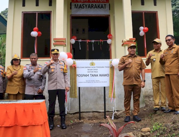 Sinergi Polres Sikka Polda NTT dan Pemda, Pospam Tana Wawo Perkuat Kamtibmas  Di Nian Tana Sikka