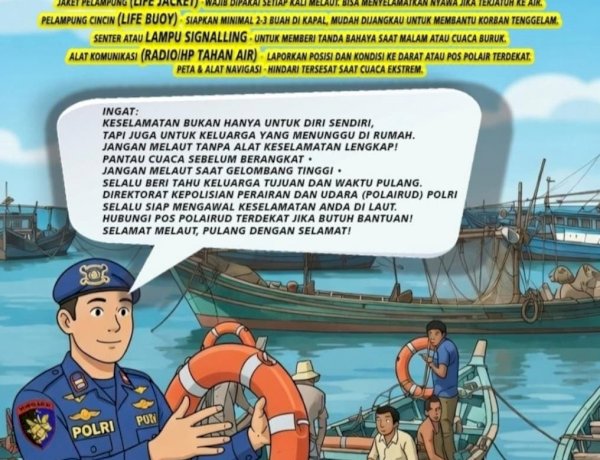 Polairud Polres Sikka Polda NTT Keluarkan Himbauan Keselamatan Melaut Demi Keselamatan Bersama