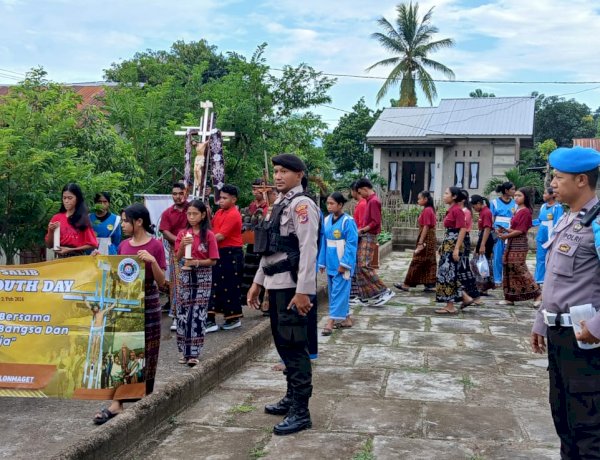 Perjalanan Iman Nusra Youth Day: Kirab Salib Suci Menyusuri Kota, Pengamanan Ketat Polres Sikka Polda NTT