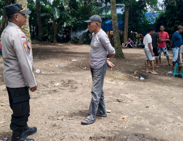 Tak Beri Ruang Perjudian, Polsek Nita Polres Sikka Sisir Kompleks Pasar Nita