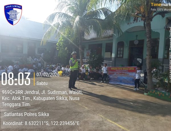 Humanis dan Edukatif, Satlantas Polres Sikka Polda NTT Gencarkan Sosialisasi Keselamatan Berlalu Lintas