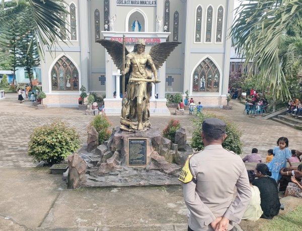 Amankan Ibadah Minggu III Prapaskah, Polres Sikka Polda NTT Gelar Pengamanan dan Patroli di Sejumlah Paroki