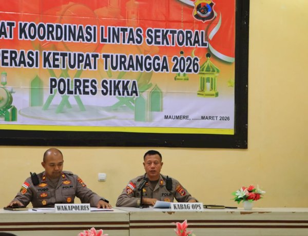 Jelang Idul Fitri, Polres Sikka Polda NTT Perkuat Sinergi Lintas Sektor melalui Rakor Operasi Ketupat Turangga 2026