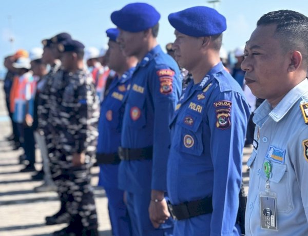 Satukan Kekuatan Pengamanan Mudik, Apel Gabungan Angkutan Lebaran Digelar di Pelabuhan Maumere