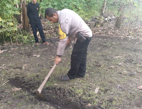 “Mengolah Lahan, Menyemai Masa Depan: Aksi Nyata Polres Sikka dan Generasi Muda Dorong Swasembada Pangan”