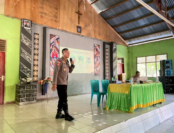 Lawan Perundungan Sejak Dini: Polres Sikka Tanamkan Nilai Persahabatan di SMPK Bina Wirawan Maumere