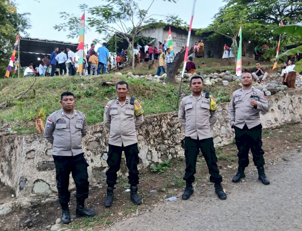 “Mengawal Langkah Iman: Polsek Paga Polres Sikka Amankan Kirab Salib Suci NYD 2026 di Kecamatan Mego”