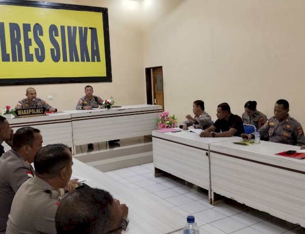 Polres Sikka Perketat Evaluasi Internal, Wakapolres Soroti DORS, Pilkades dan Disiplin Personel